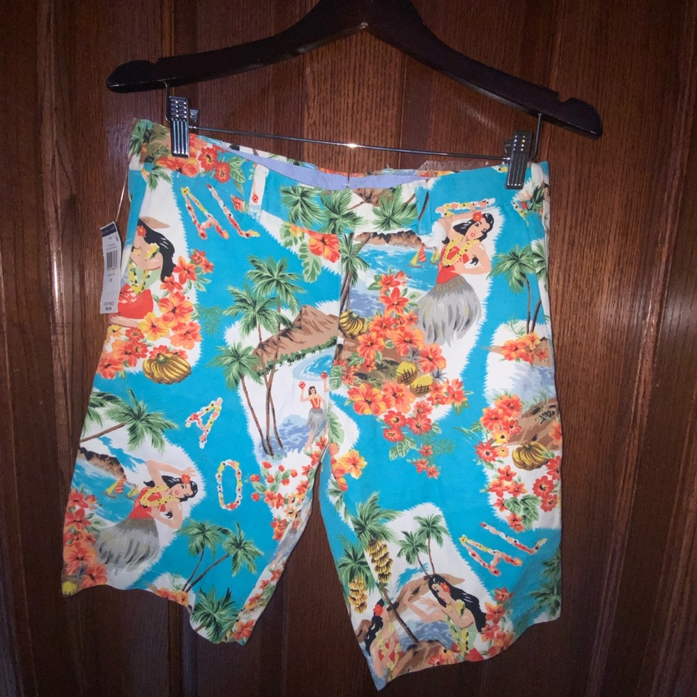 Ralph Lauren Men’s Bermuda Shorts Teal/Blue ‘Island Lua’ Slim Fit Size 30 (NWT)